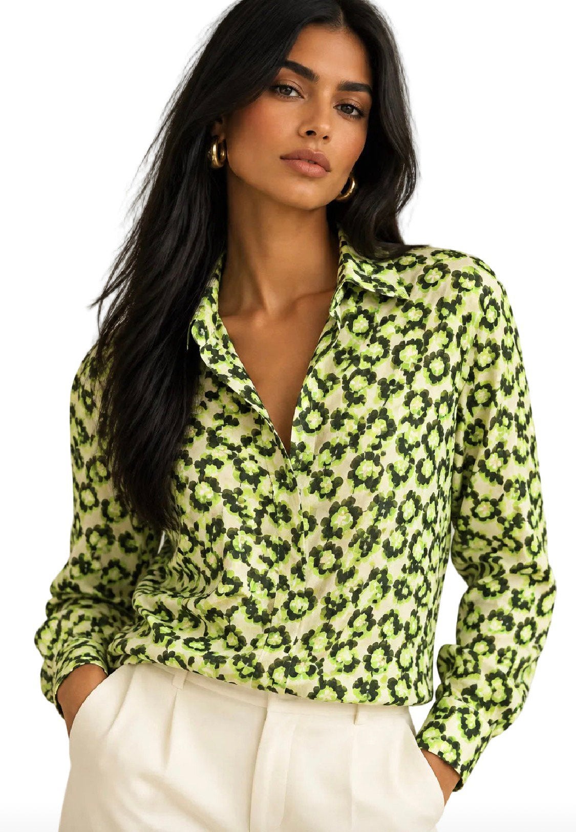 Nieuw 135€ Suncoo retro chic shirt T36/38, Ophalen of Verzenden, Nieuw, Groen