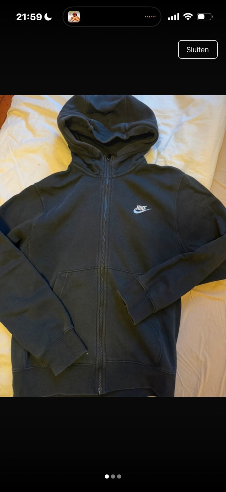 Zwarte nike trui, Ophalen, Zo goed als nieuw, Maat 46 (S) of kleiner, Zwart