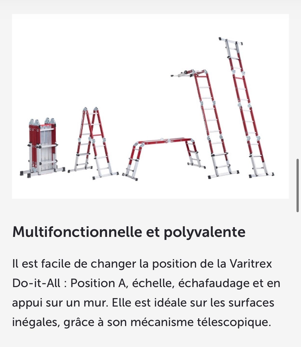 Echelle pliante / mini-échafaudage Altrex Varitrex Do-it-All, Enlèvement, Utilisé, Autres types, 2 à 5 mètres