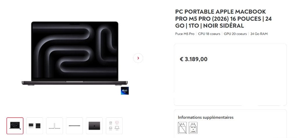 APPLE MACBOOK M5 PRO, Ophalen, 1 TB of meer, Nieuw, MacBook