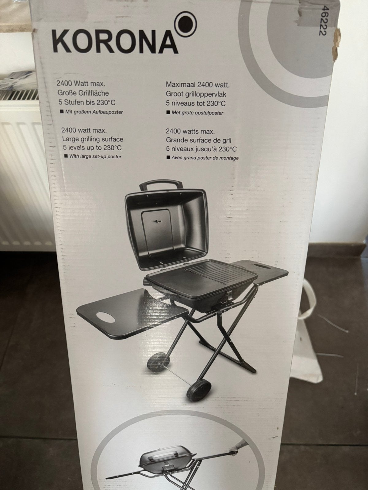 Elektrische barbecue, Tuin en Terras, Elektrische barbecues, Ophalen, Nieuw
