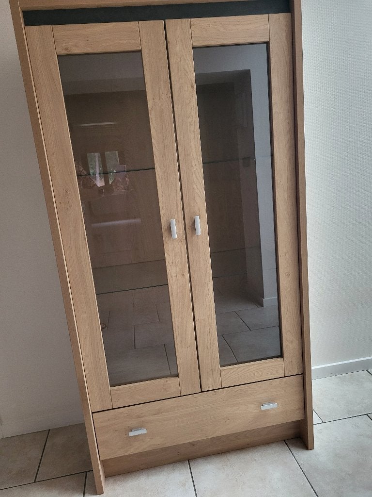 vitrinekast, Huis en Inrichting, Ophalen, Met plank(en), Gebruikt, 50 tot 100 cm