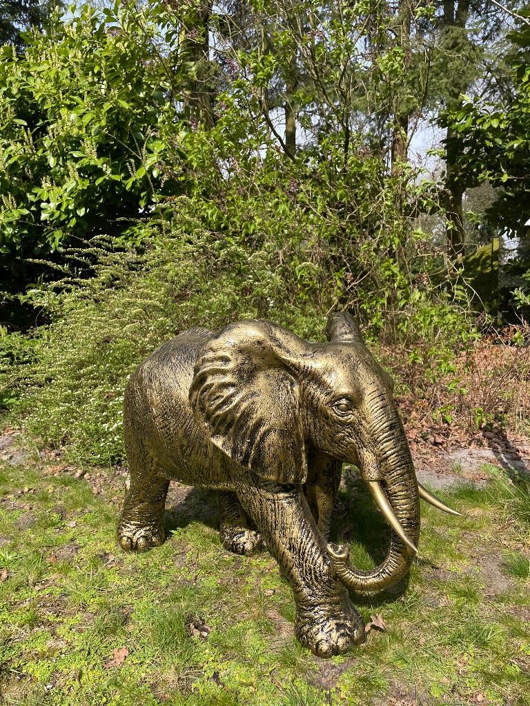 Éléphant en bronze, jardin, chambre de bébé, zoo 100cm, Enlèvement, Neuf, Synthétique, Animal