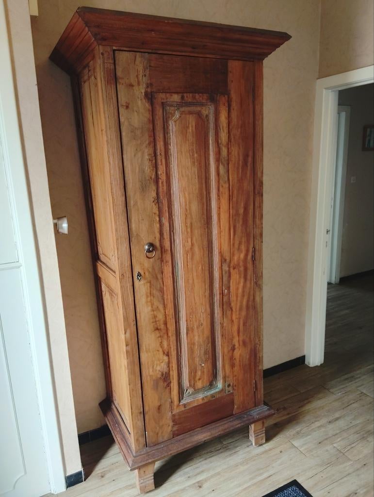 Teak Vestiairekast L210/B76/D62, Antiek en Kunst, Antiek | Meubels | Kasten, Ophalen