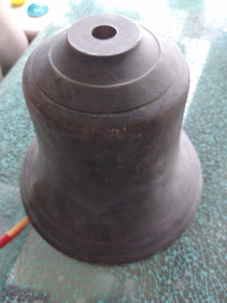 Vintage bronzen hangbel 21 cm hoog 11 kg, Antiek en Kunst, Ophalen, Brons