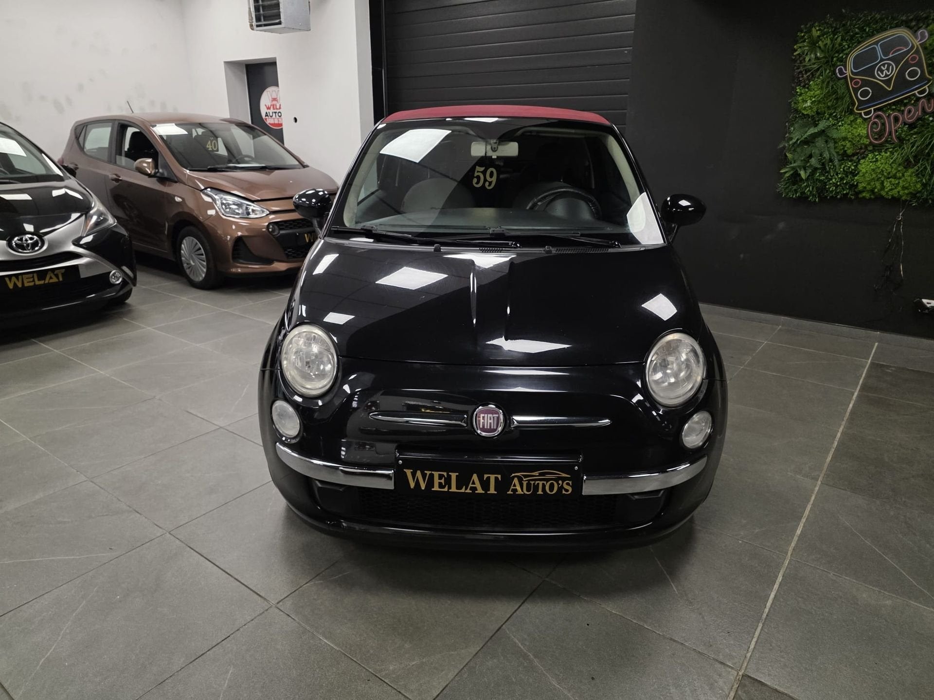 FIAT 500C TURBO BENZINE/2012/CABRİO/TOPSTAAT, Auto's, Voorwielaandrijving, Gebruikt, 1045 kg, 875 cc