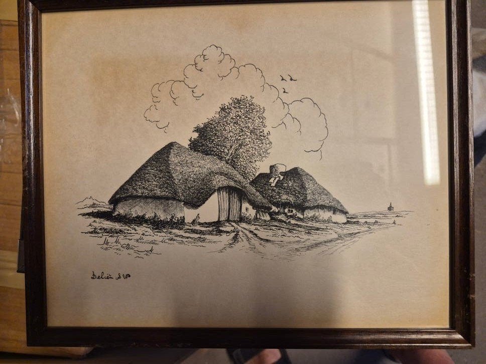 pentekening, Enlèvement ou Envoi, Sous verre
