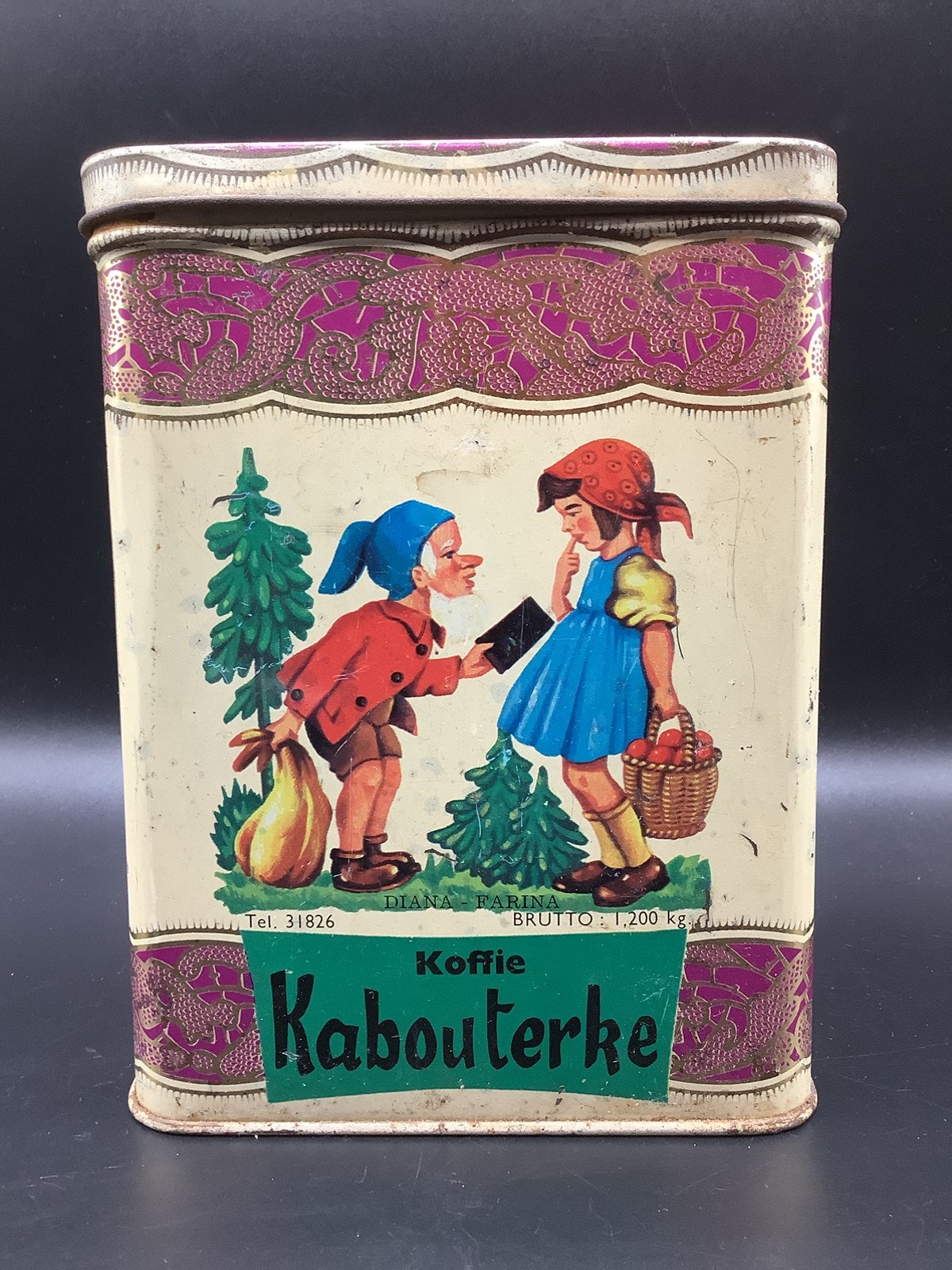 Ancienne boite à café Kabouterke, Enlèvement ou Envoi, Utilisé