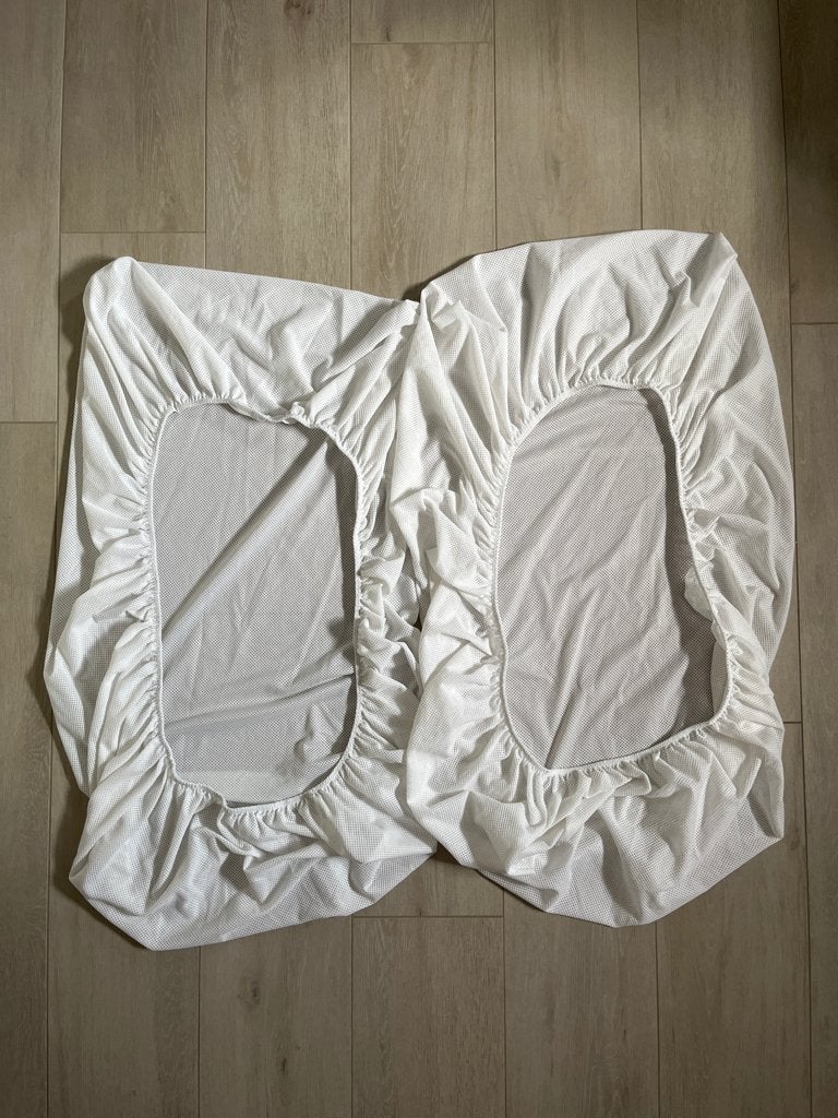 Aerosleep hoeslaken wit voor babybed 2 stuks, Jongetje of Meisje, Ophalen of Verzenden, Zo goed als nieuw, Aerosleep