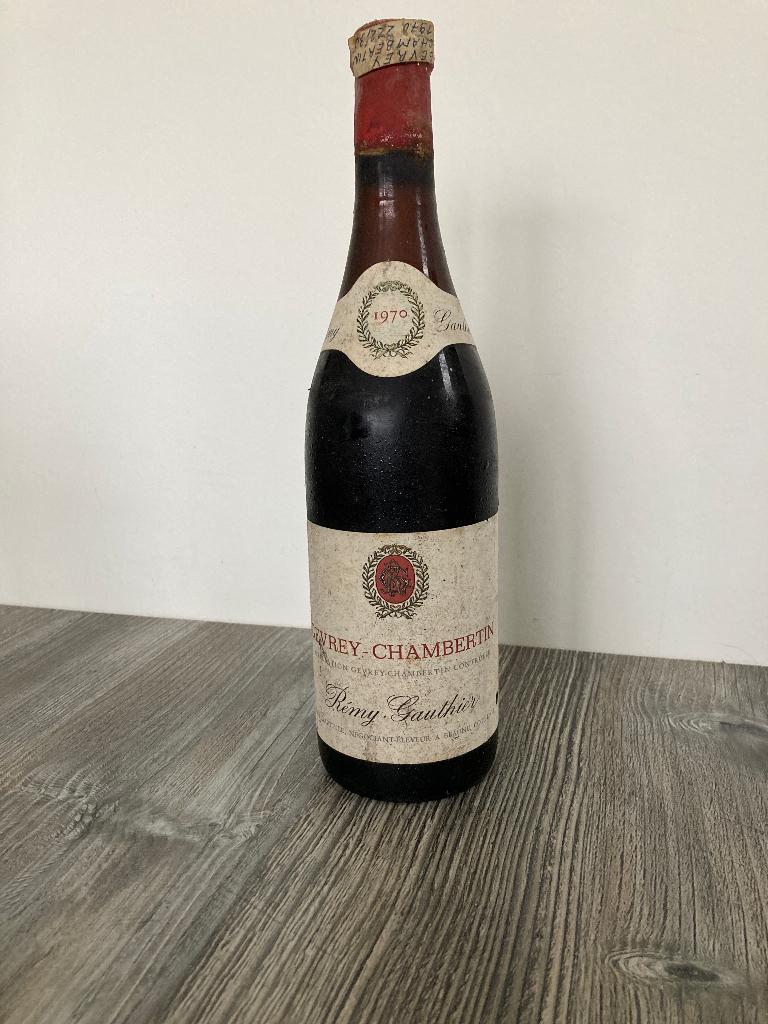 Vintage wijn Gevrey-Chambertin rood 1970, Ophalen, Frankrijk, Zo goed als nieuw, Rode wijn