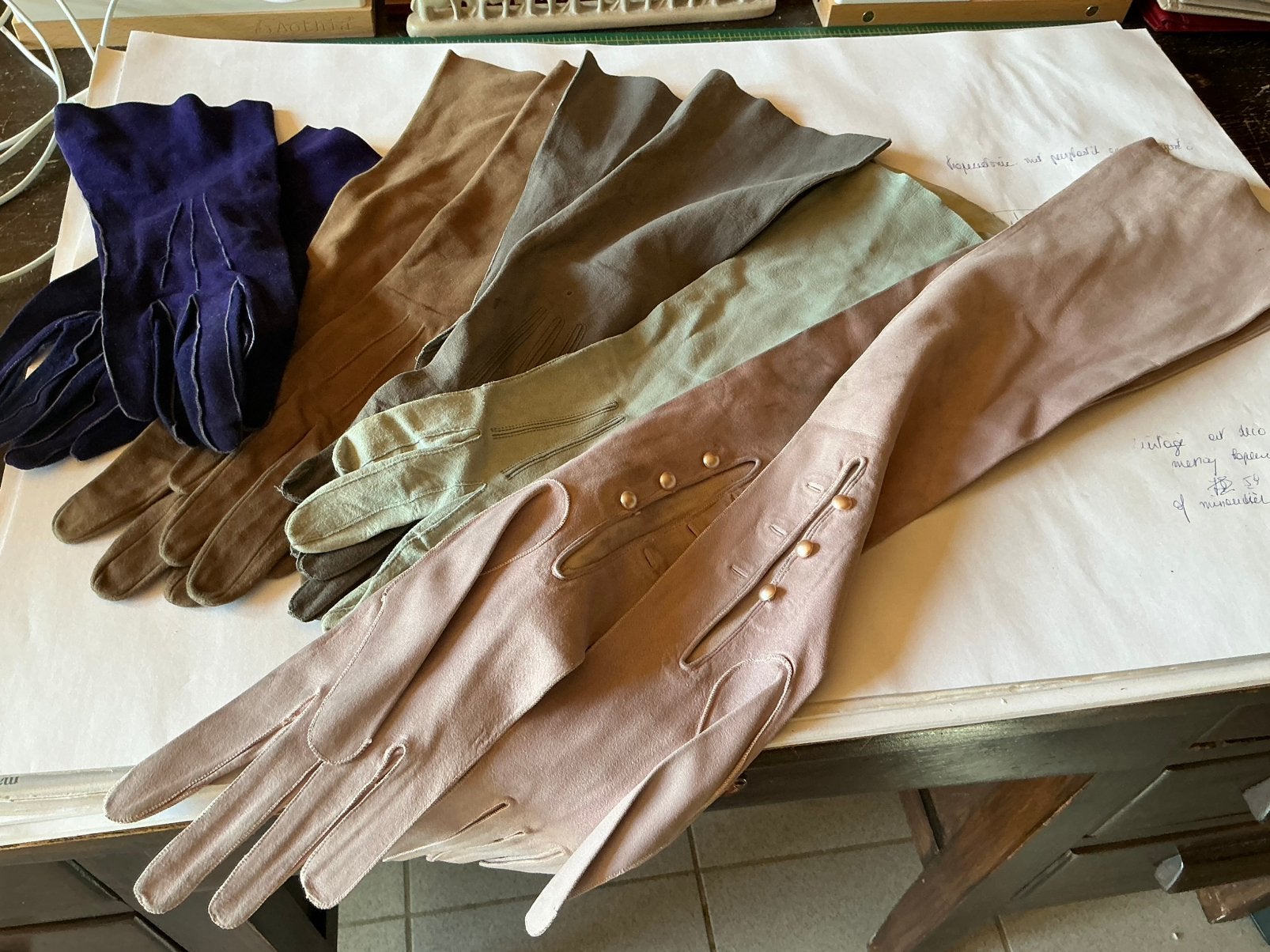 Collectie vintage handschoenen maat 61/2 en 7, Antiek en Kunst, Ophalen of Verzenden, Dames