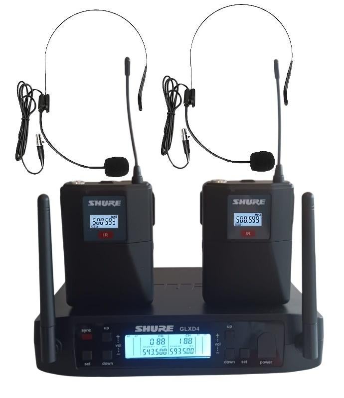 SUPERPROMO Nieuwe Shure GLXD4 met 2 headset microfoons., Ophalen of Verzenden, Nieuw, Zangmicrofoon, Draadloos