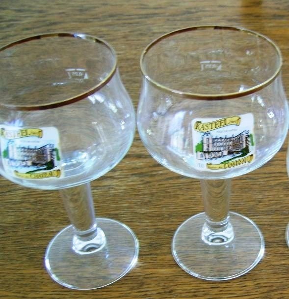 2 glazen voor Kasteelbier, Ophalen of Verzenden, Gebruikt