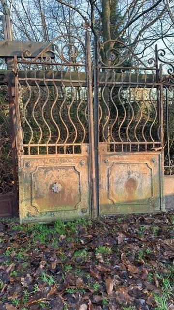 portails et clôtures en fer forgé, Enlèvement, Utilisé, Fer, Clôture ornementale