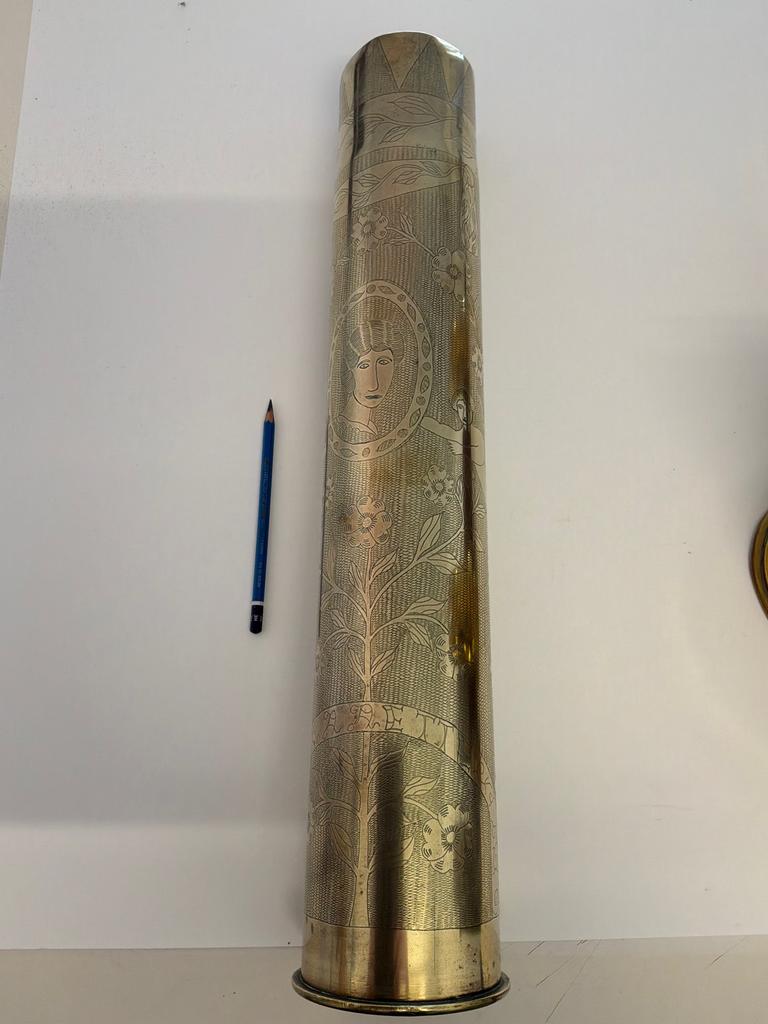 Trench art grote huls, Verzamelen, Militaria | Algemeen, Ophalen