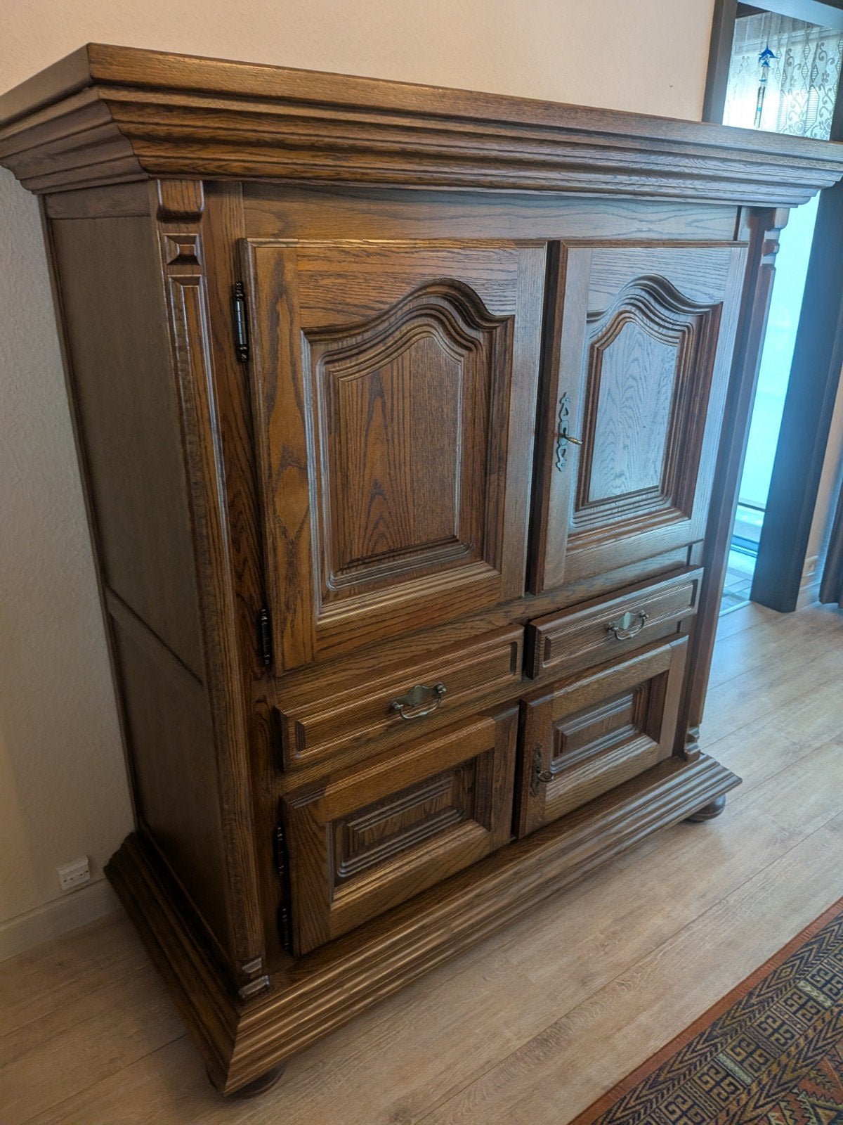 Eiken houtenkast, Antiek en Kunst, Ophalen