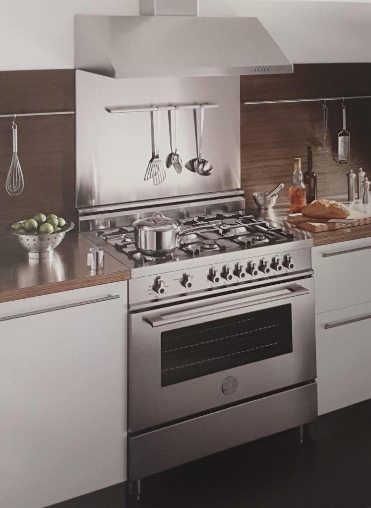 🔥Luxe Bertazonni Fornuis 90cm RVS 1 oven 6 pits, Ophalen, 60 cm of meer, Zo goed als nieuw, Energieklasse A of zuiniger