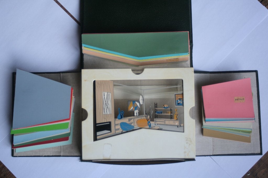 Walatex verfkleurenkaart / staalboek verf 1960, Ophalen of Verzenden, Gebruikt, Gebruiksvoorwerp