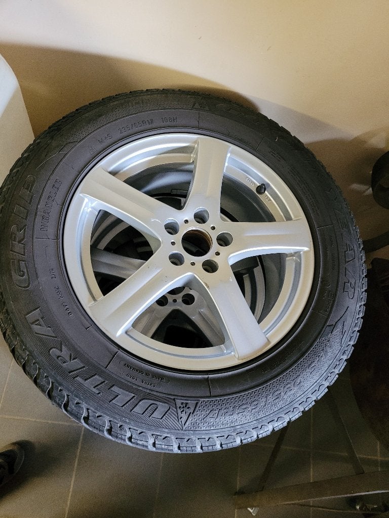Pneus hiver sur jantes Alu 235/65/R17, Ophalen, Gebruikt, 17 inch, Winterbanden