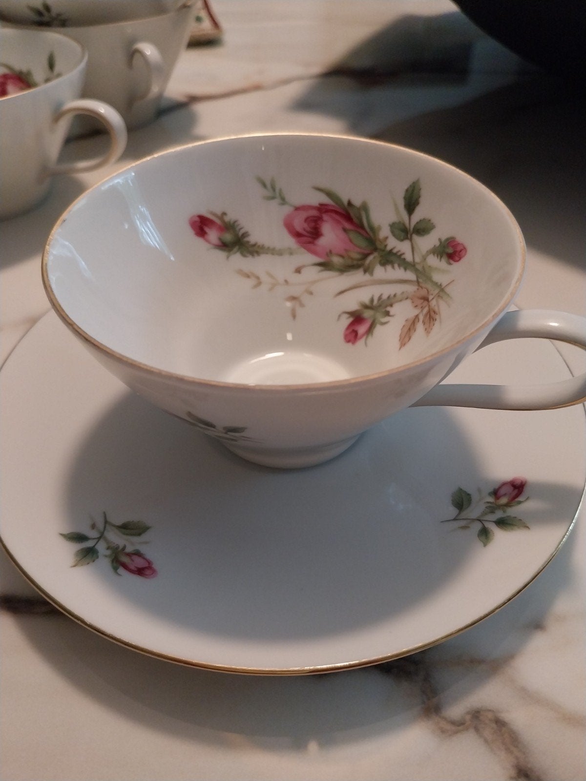 koffie tassen en schotel 6 stuks ( antiek ), Antiek en Kunst, Antiek | Servies los, Ophalen
