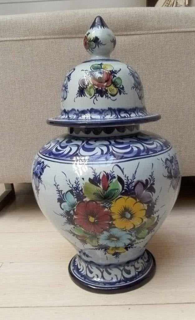 blauwe vaas met bloemenmotief Reel Portugal, Enlèvement