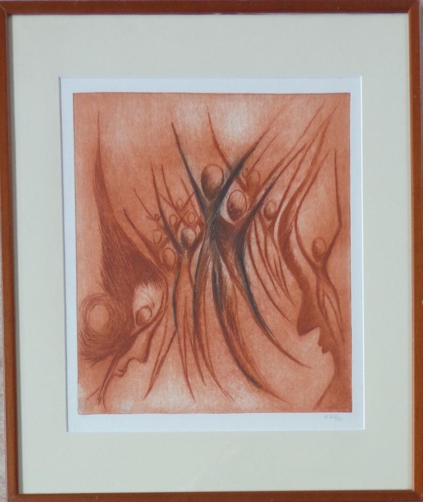 M. MYLLE / BLIJHEID / KLEURETS / 54x45cm / KADER / SIG, Enlèvement ou Envoi