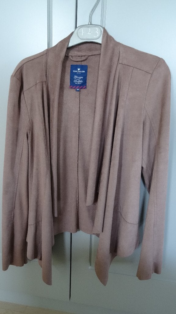 VESTJE IN SUEDINE LOSSE ASSYMETRISCHE PASVORM, Kleding | Dames, Truien en Vesten, Overige kleuren, Zo goed als nieuw, Maat 36 (S)