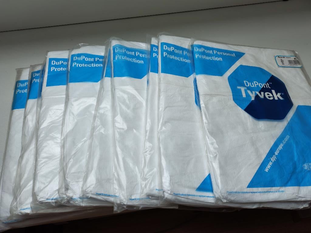 10 stuks wegwerpoverall "DUPONT" Tyvek maat XL, Ophalen of Verzenden, Nieuw, Overall, Dupont
