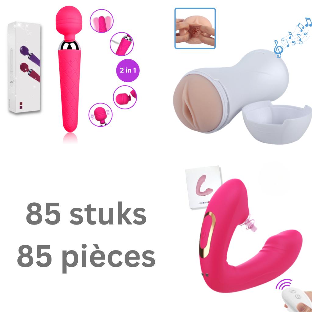 Lot de 85 produits de bien-être intime – Scellés, Sports & Fitness, Produits de massage, Neuf, Autres types, Enlèvement