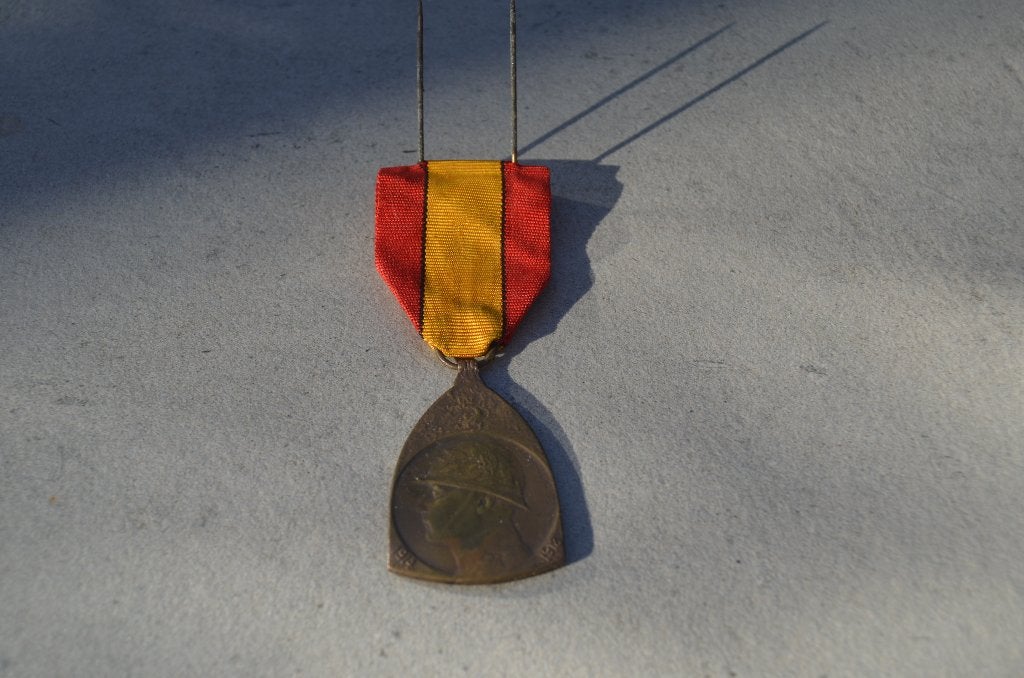 Belgische Herinneringsmedaille 1914-1918, Ophalen of Verzenden, Brons
