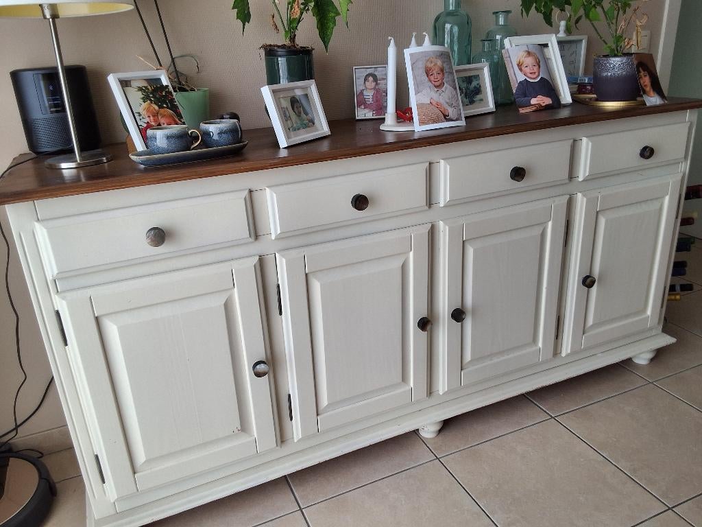 Witte buffetkast, Huis en Inrichting, Ophalen, Gebruikt, Met deur(en), 150 tot 200 cm
