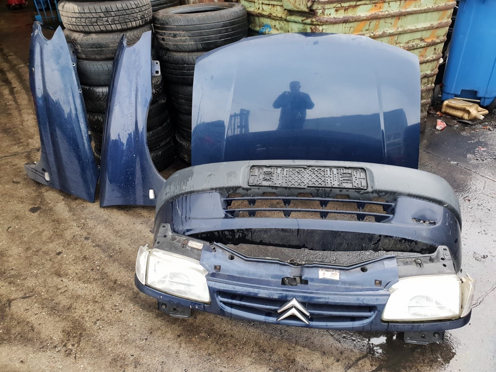 CITROËN BERLINGO VOORBUMPER VOORSCHERMEN MOTORKAP KOPLAMPEN, Gebruikt, -, Voor, -