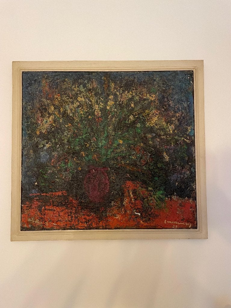 Abstract bloemstilleven uit 1959 van Lucas Meersman, Antiquités & Art, Enlèvement