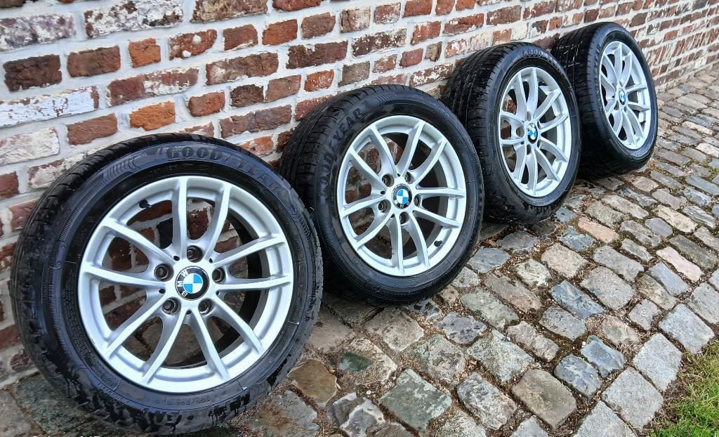 BMW 1 serie  - 4 Alu. velgen met zomerbanden, Auto-onderdelen, Banden en Velgen, Banden en Velgen, Zomerbanden, 16 inch, 205 mm