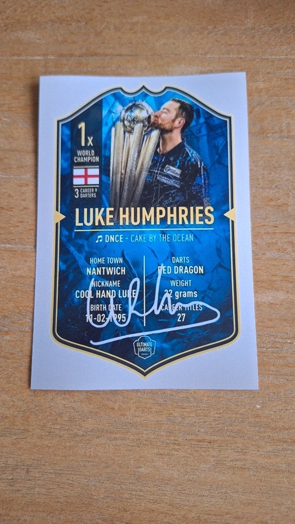 Photo dédicacée (impression) ; Luke Humphries # Darts, Enlèvement ou Envoi, Neuf, Autres types