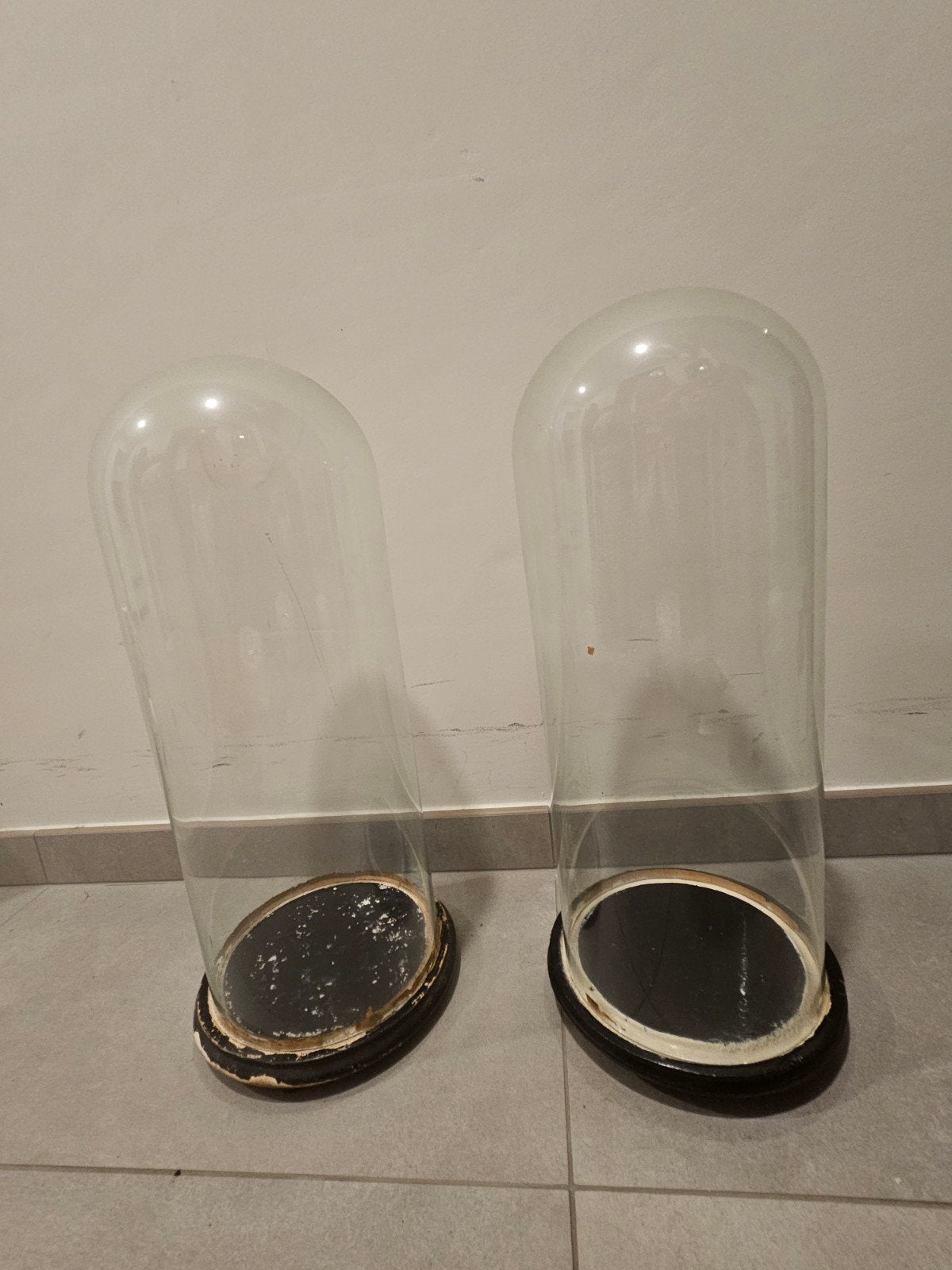 2 stolpen diameter glas 18cm, Huis en Inrichting, Ophalen, Gebruikt