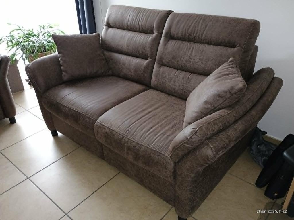 Zetels 2 maal een tweezits., Huis en Inrichting, Fauteuils, Ophalen, Zo goed als nieuw, Stof