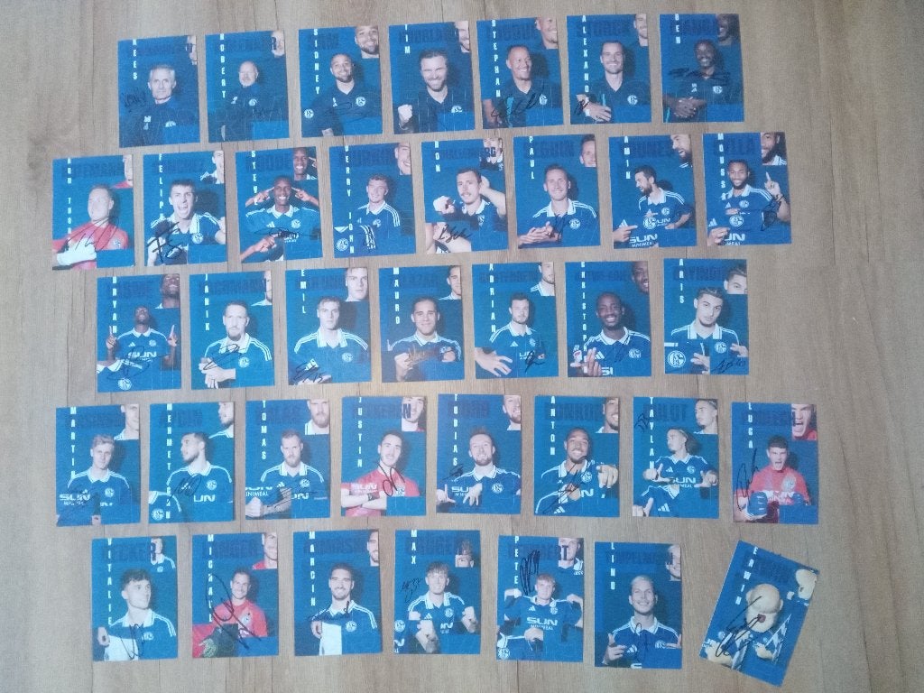 Gesigneerde 2024-2025 spelerskaarten van Schalke 04, Verzamelen, Ophalen of Verzenden, Nieuw, Spelerskaart