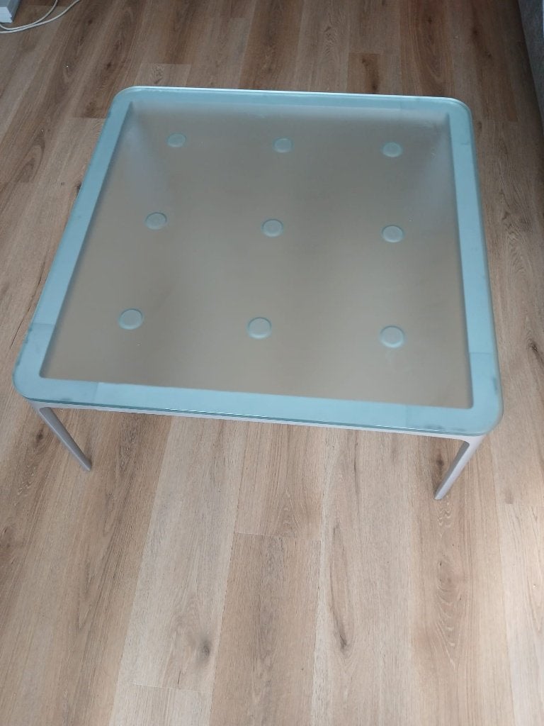 Tables basse en verre trempé et métal, Maison & Meubles, Verre, 50 à 100 cm, Enlèvement, 50 à 100 cm