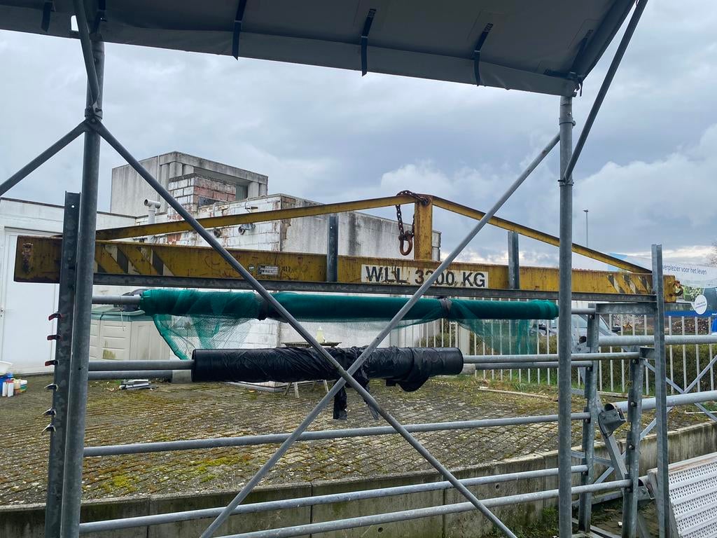 Hijsbalk 4 meter 3.2 ton 4 haken, Doe-het-zelf en Bouw, Ophalen, Zo goed als nieuw