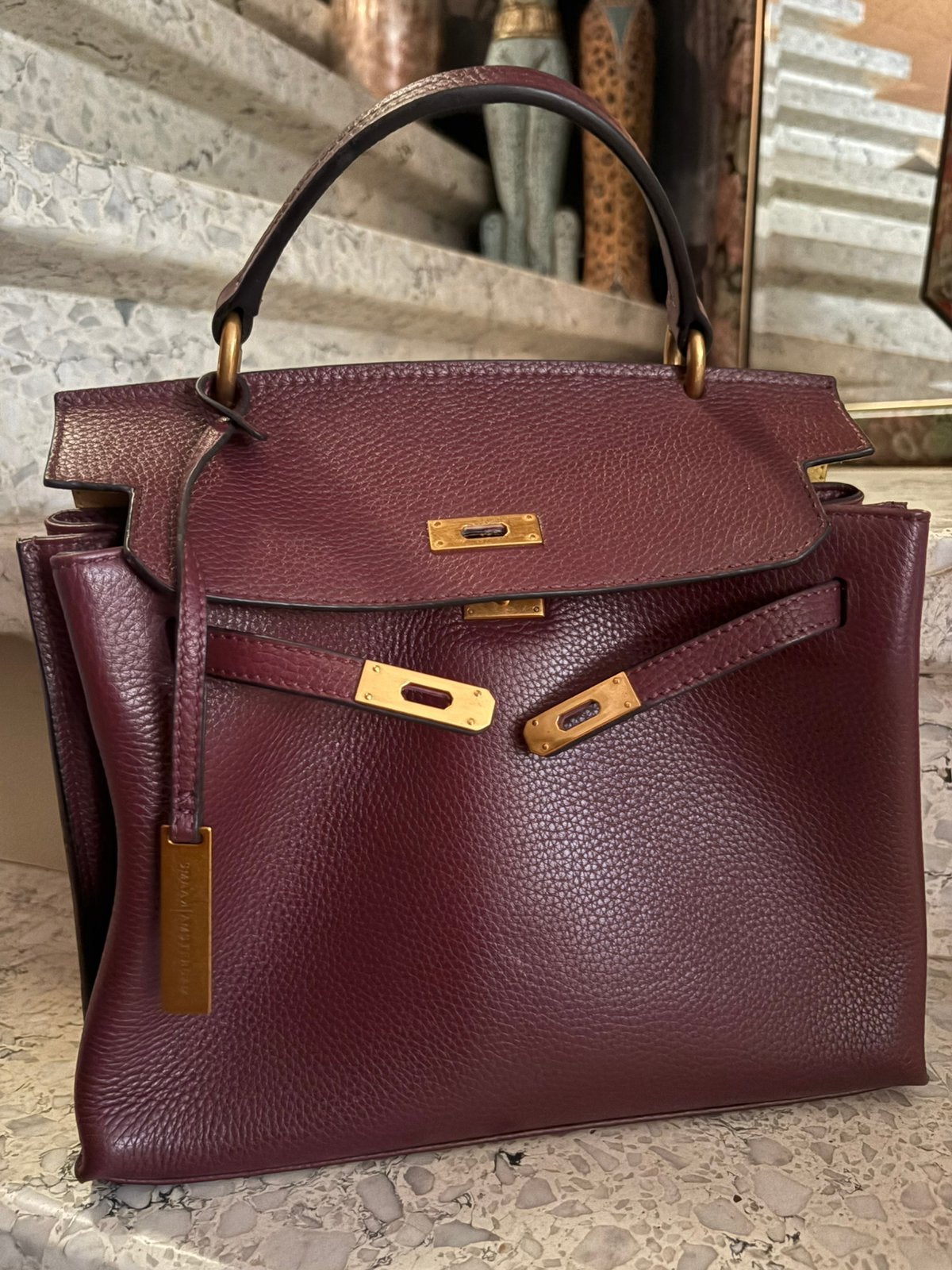 SMAAK AMSTERDAM burgundy/oxblood tas, Handtassen en Accessoires, Tassen | Damestassen, Ophalen of Verzenden, Zo goed als nieuw