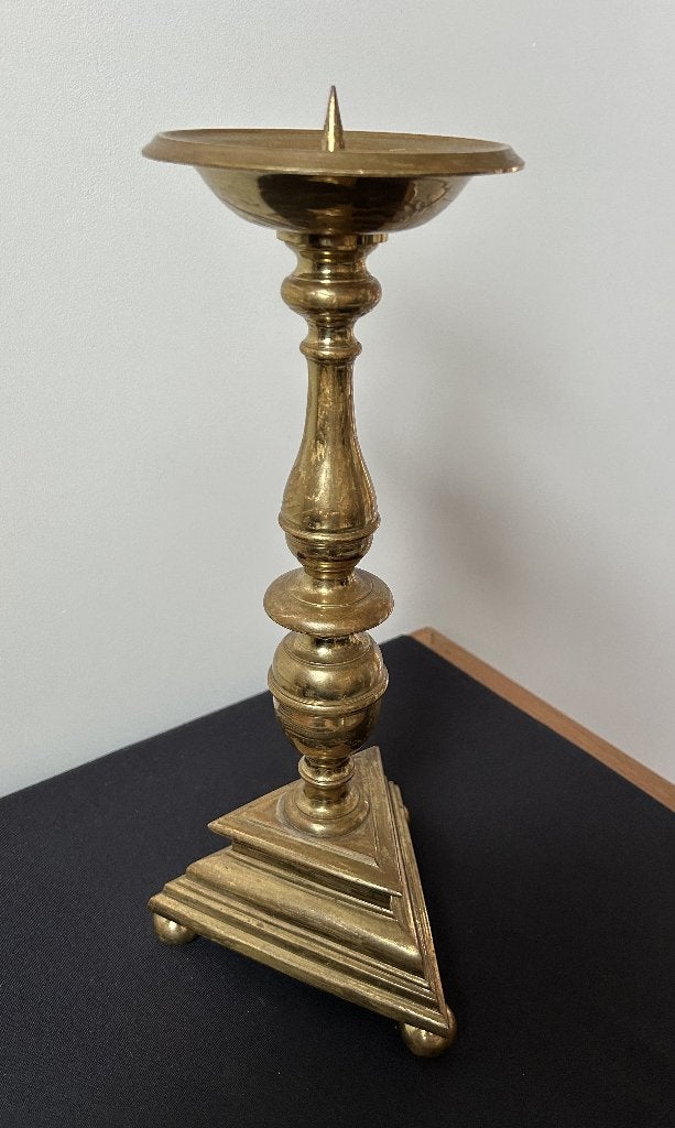 Beau chandelier en laiton lourd (cuivre jaune), Enlèvement ou Envoi, Cuivre ou Bronze