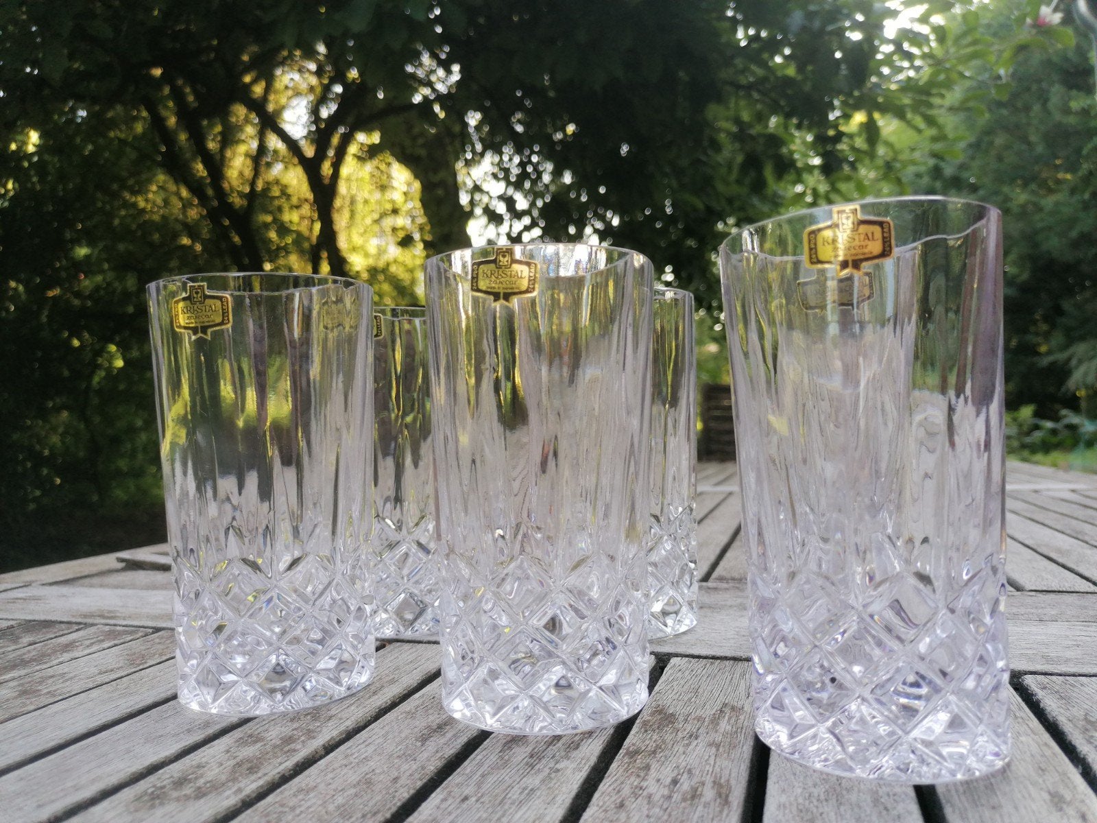 Lot de 6 verres en cristal vintage - NEUFS, Enlèvement