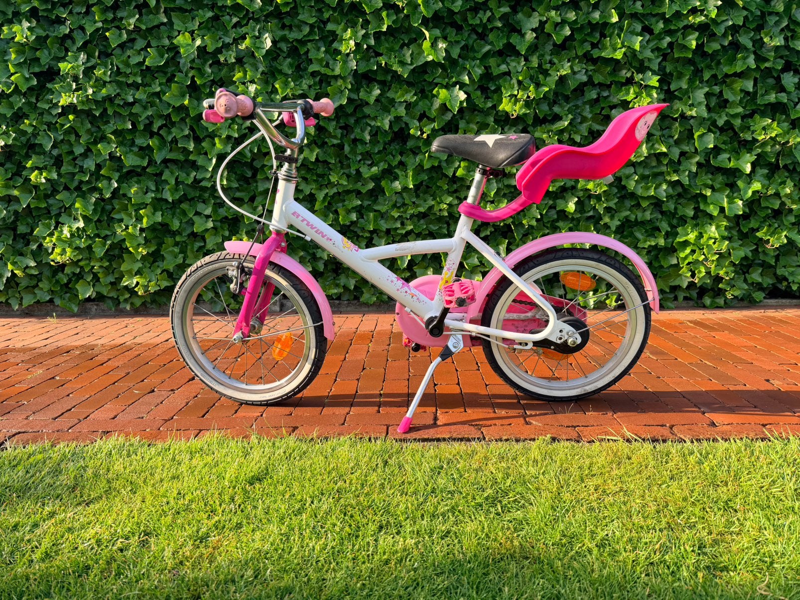 MEISJESFIETS ROZE 16 INCH 4-6 JAAR 500 DOCTO BTWIN, Ophalen, Zo goed als nieuw