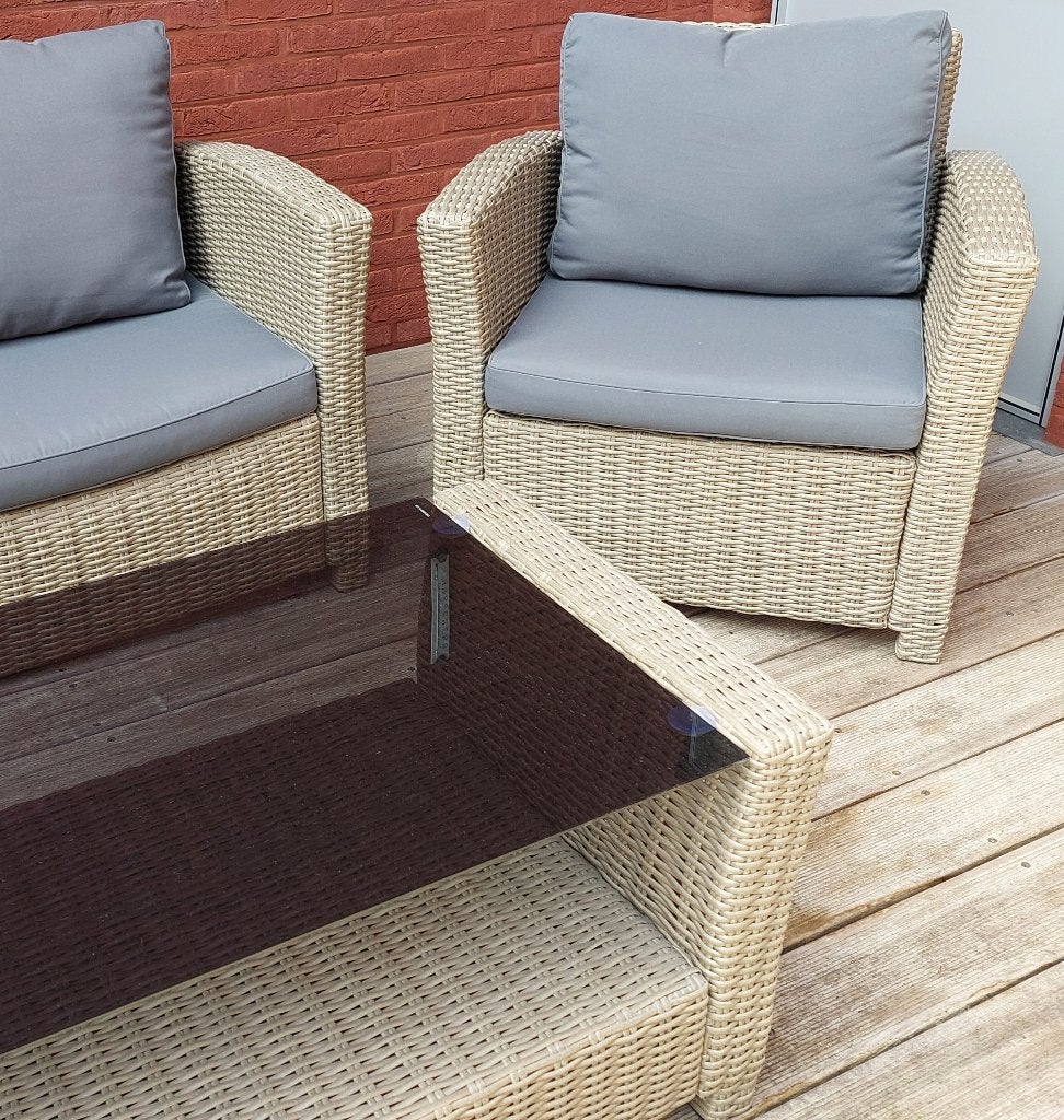 Voor het zonnige weer komt, loungeset te koop, Ophalen, 4 zitplaatsen, Bank, Nieuw