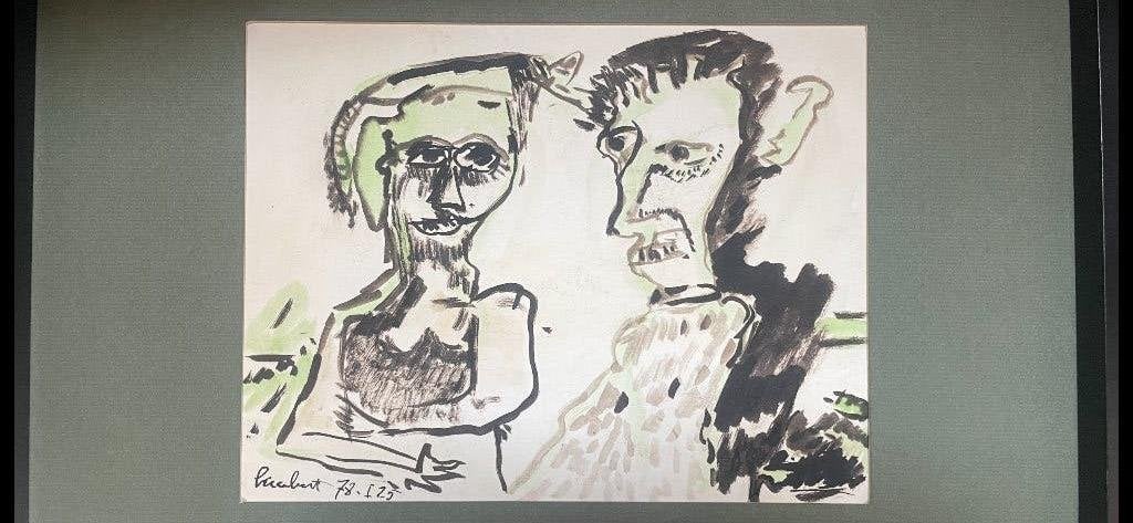 Lucebert - gemengde techniek -, Antiek en Kunst, Ophalen