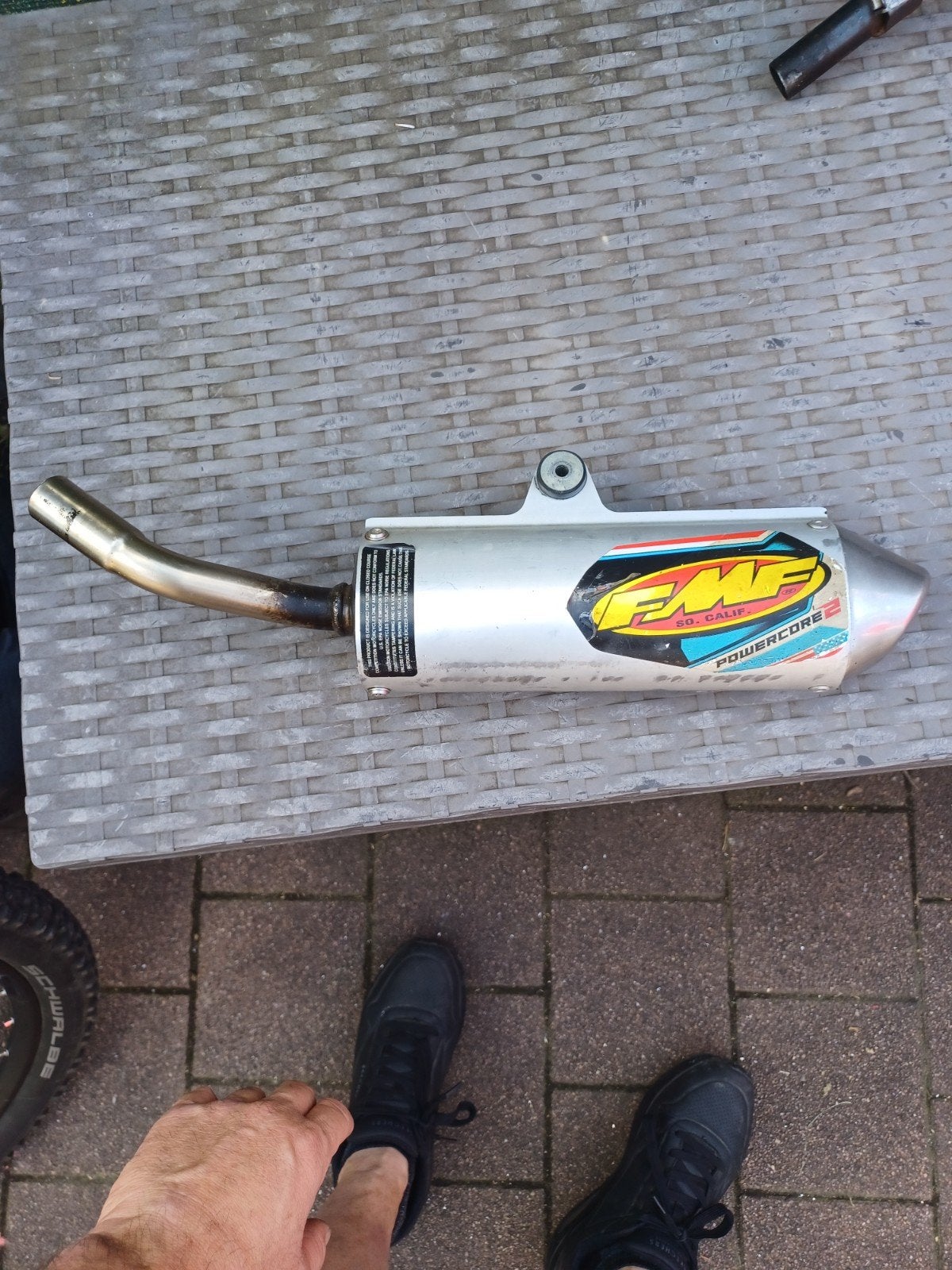 fmf uitlaat yz85cc, Motoren, Ophalen