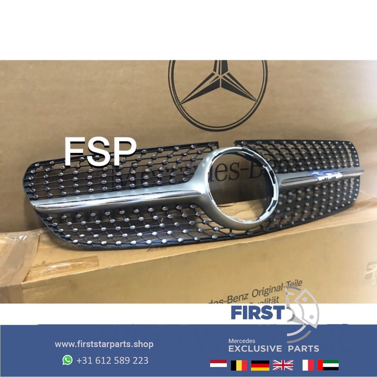 W213 W238 E KLASSE DIAMOND GRIL ORIGINEEL Mercedes E KLASSE, Auto-onderdelen, Gebruikt, -, Ophalen of Verzenden, -