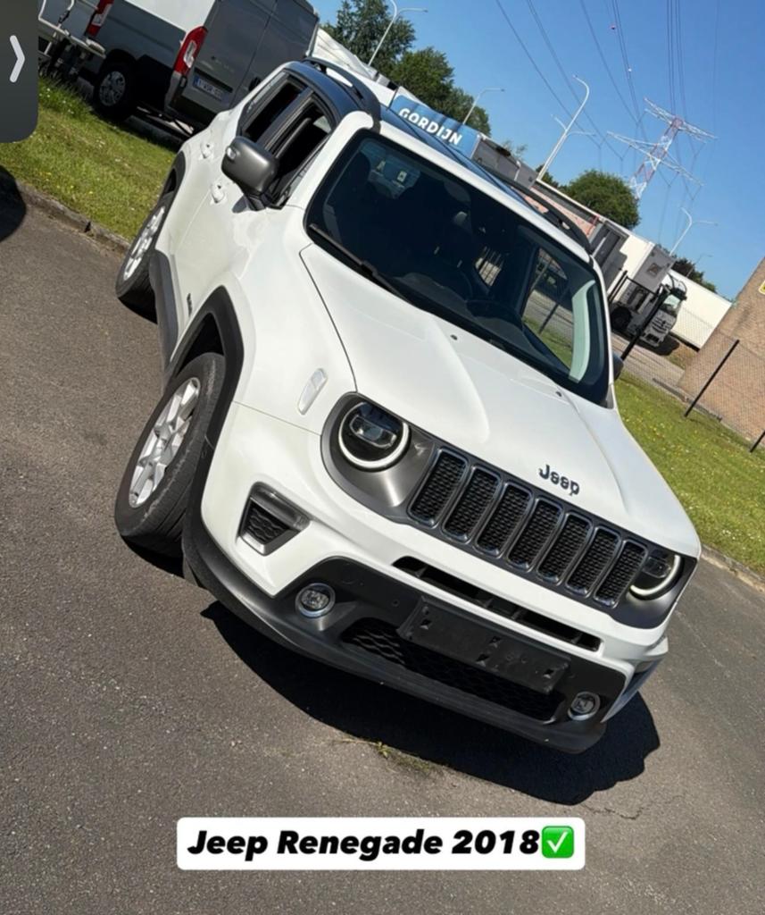 Jeep renegade 2018 1.0 benzine 65.000 km Garantie, Auto's, Jeep, Euro 6, Wit, Bedrijf, 5 deurs