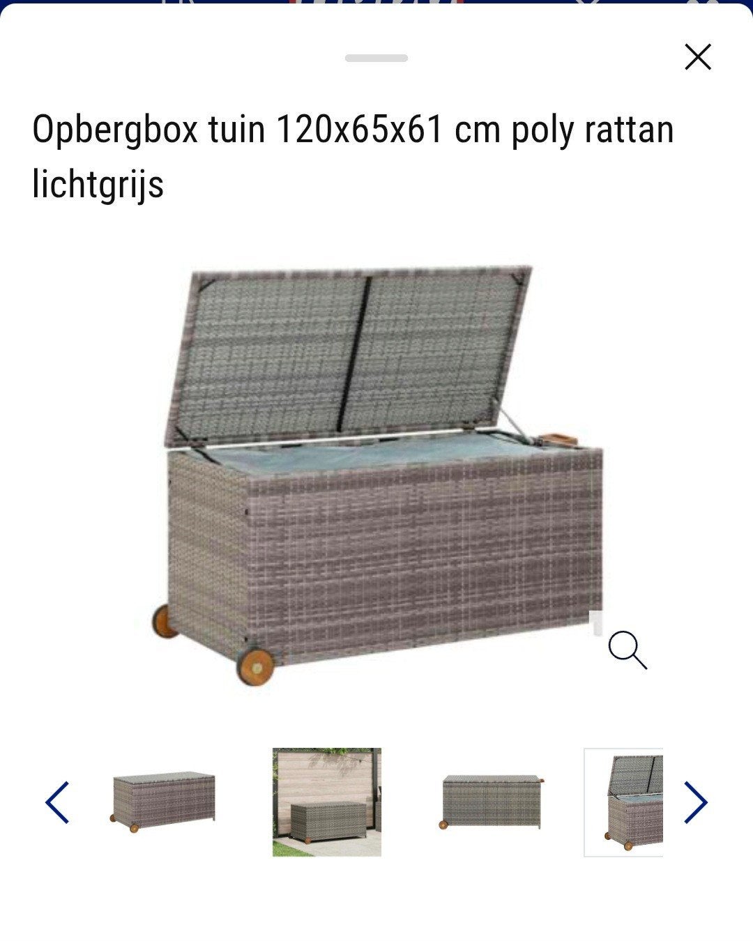 Boîte de rangement de jardin gris clair, Enlèvement